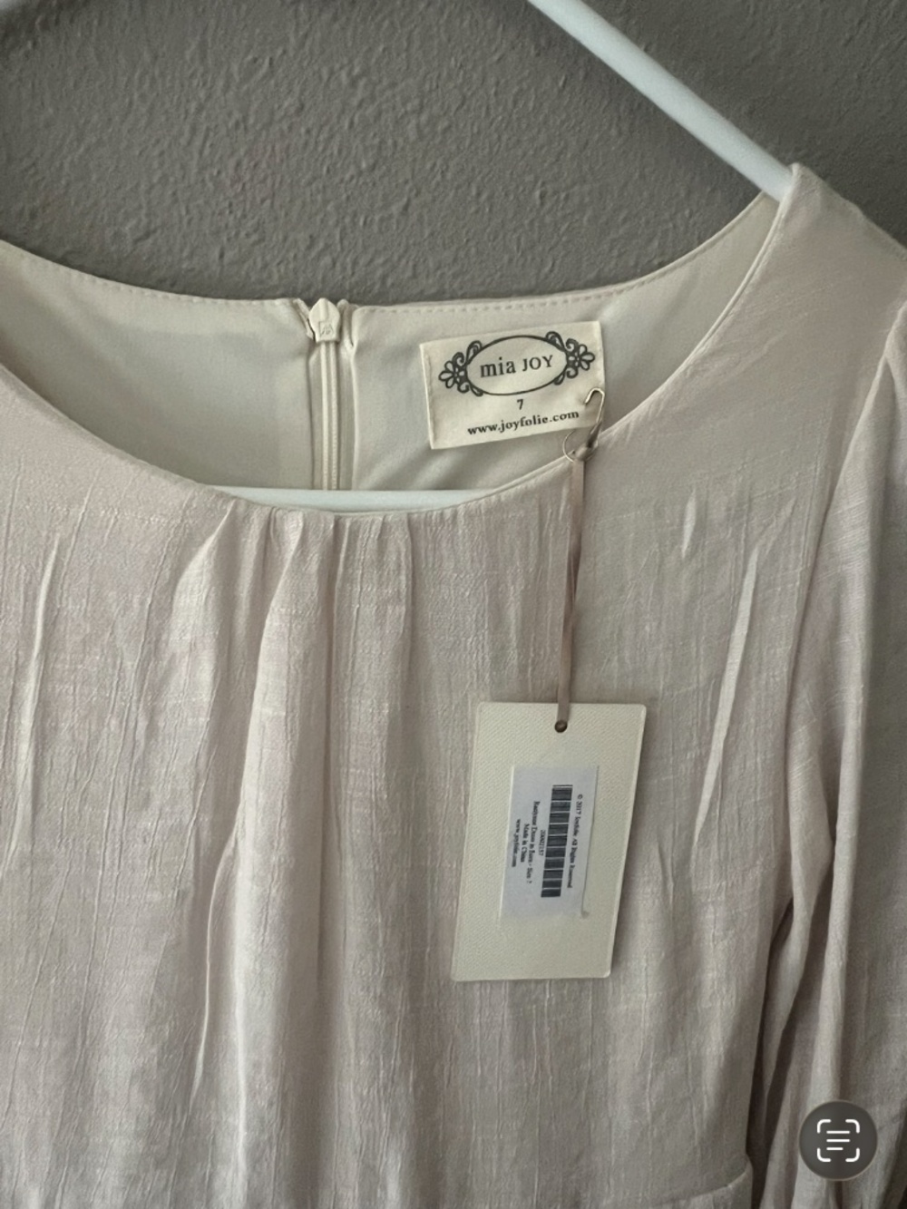 Rare Joyfolie Raelynne Dress in Ecru Sz 7 - Picture 8 of 9